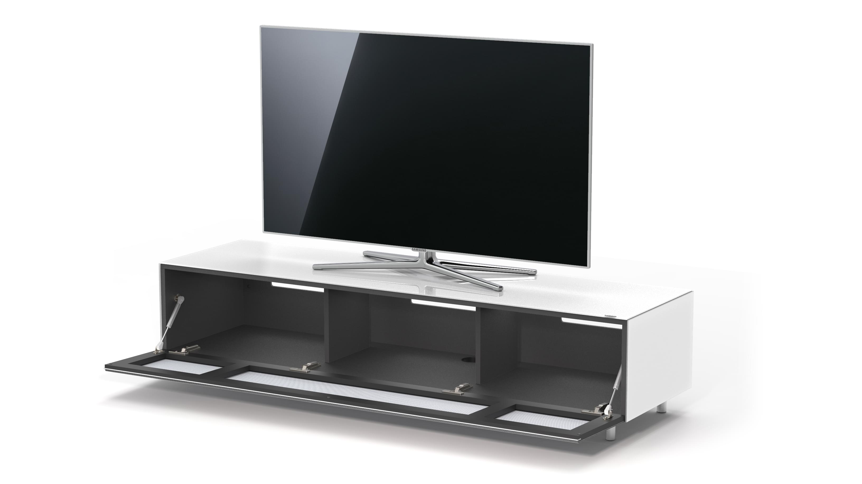 Soundbar tv-meubel, 1.65m, hoogglans wit