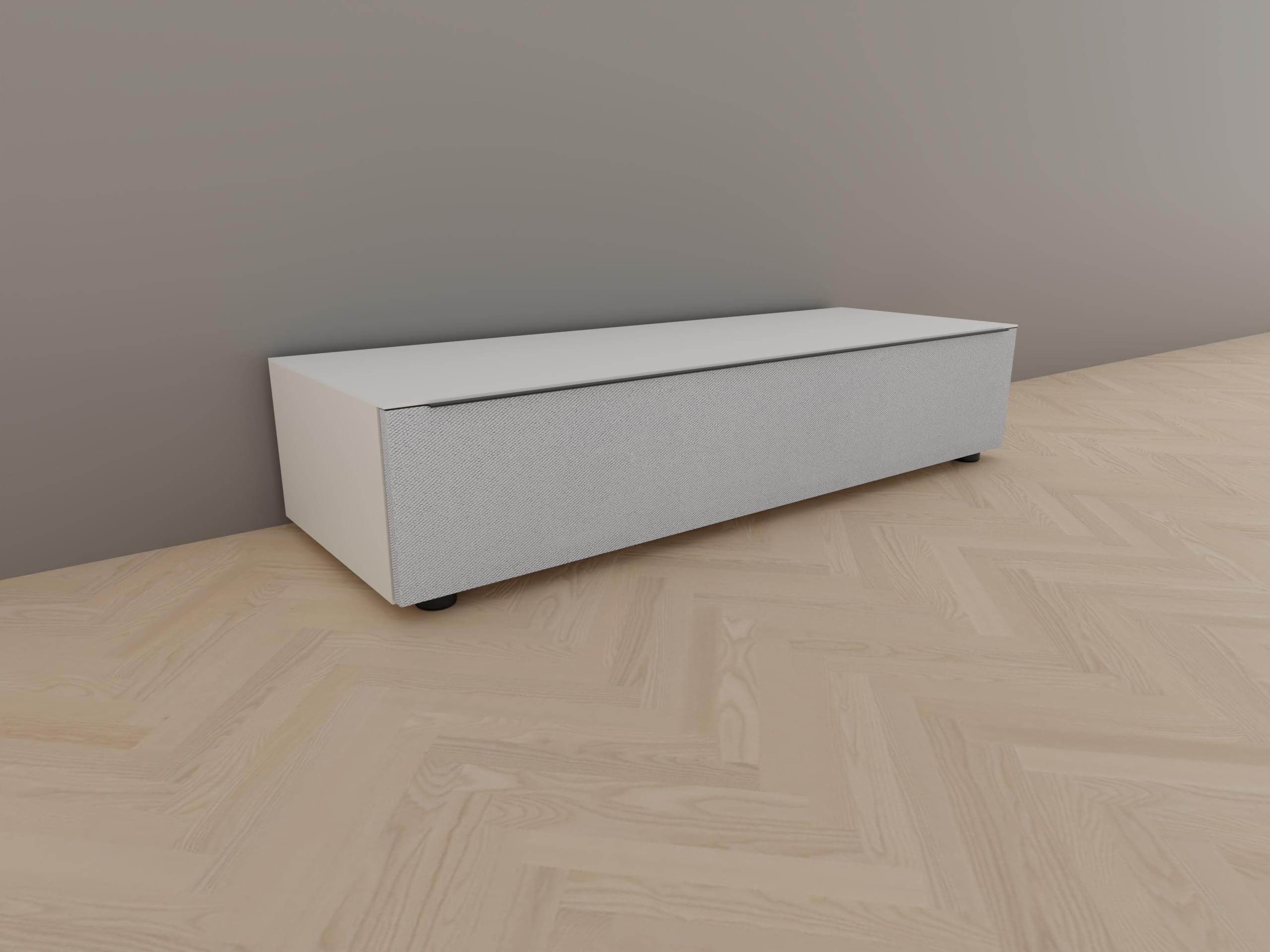Soundbar tv-meubel - 1.30 breed - gesatineerd glas - Snow