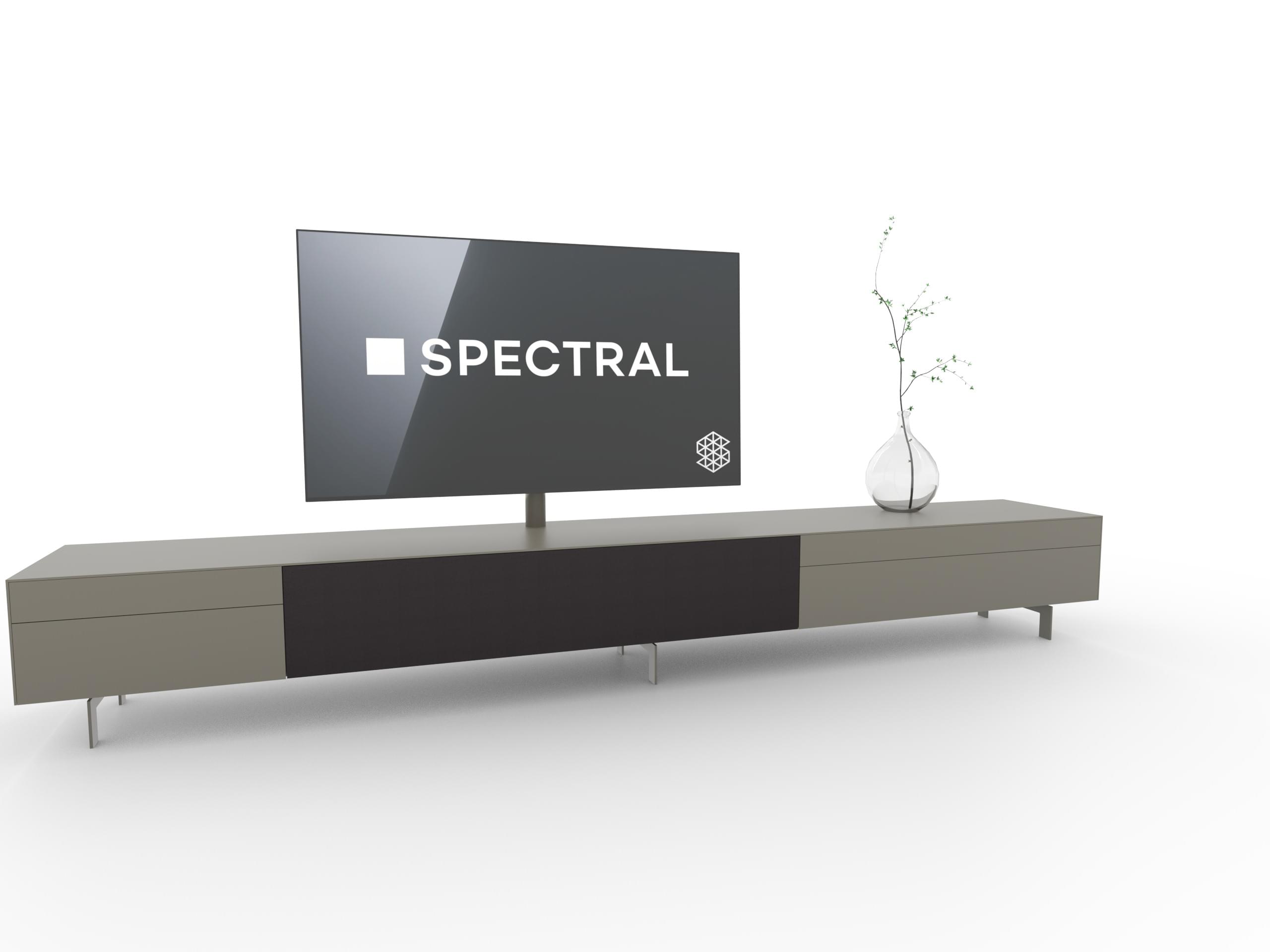 soundbar tv-meubel 3.47m in Metallic Roast