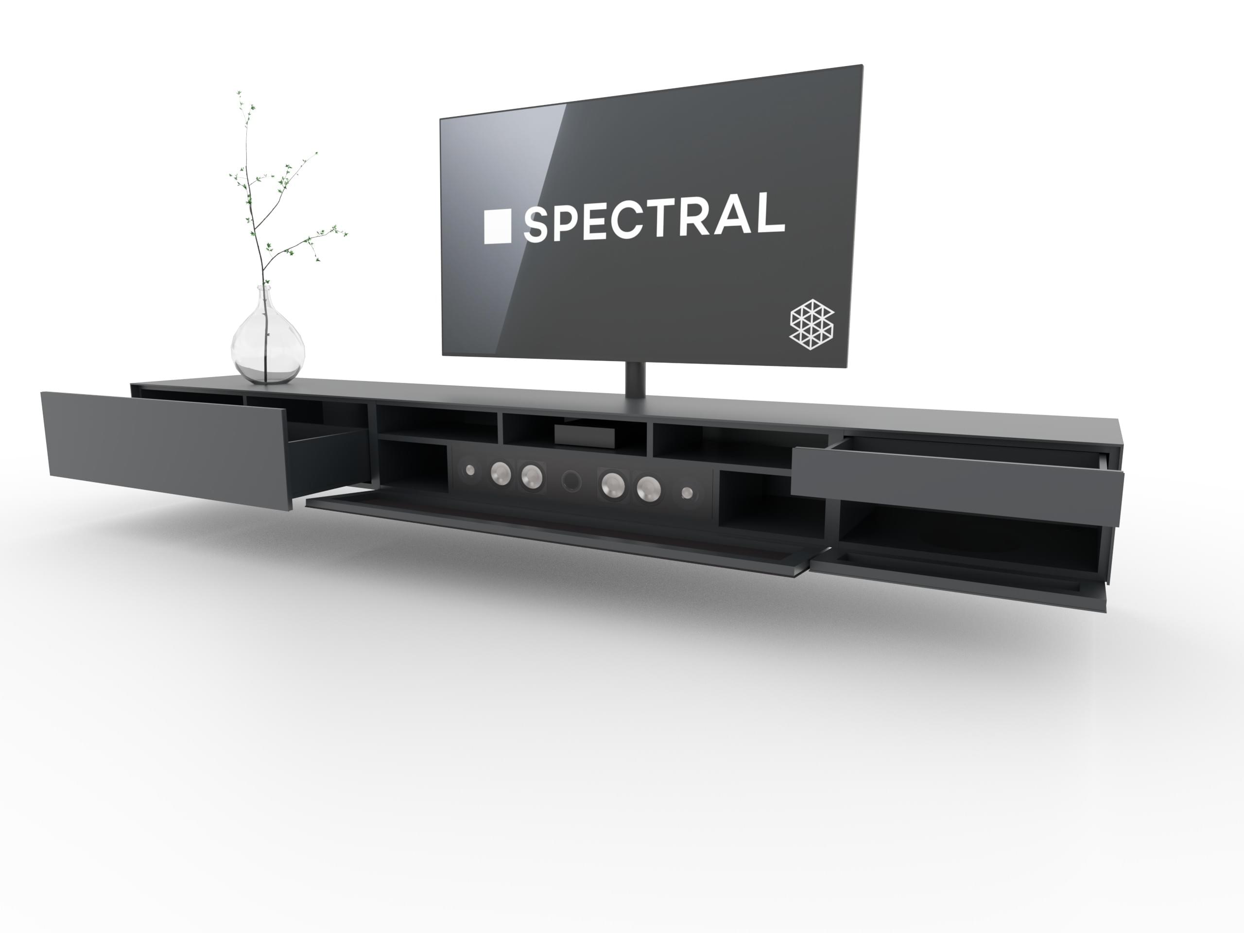 soundbar tv-meubel 3.47m in Shale Black