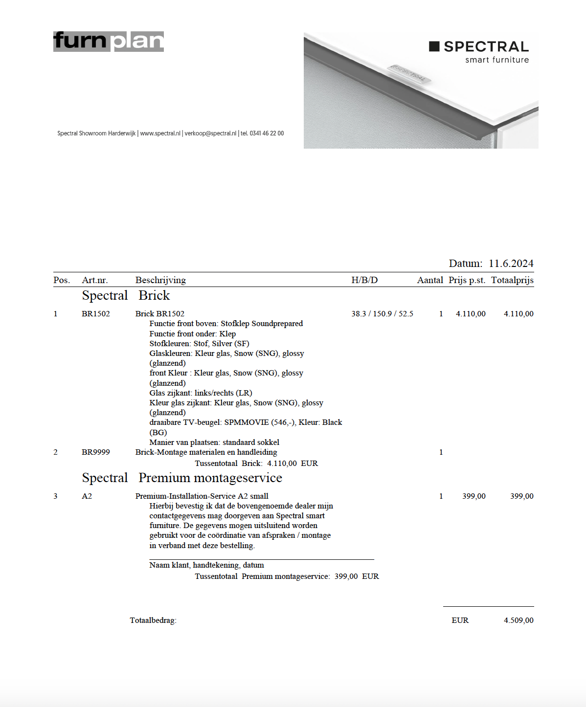 staand tv-meubel 1.50m breed in de kleur Wit (SNG)