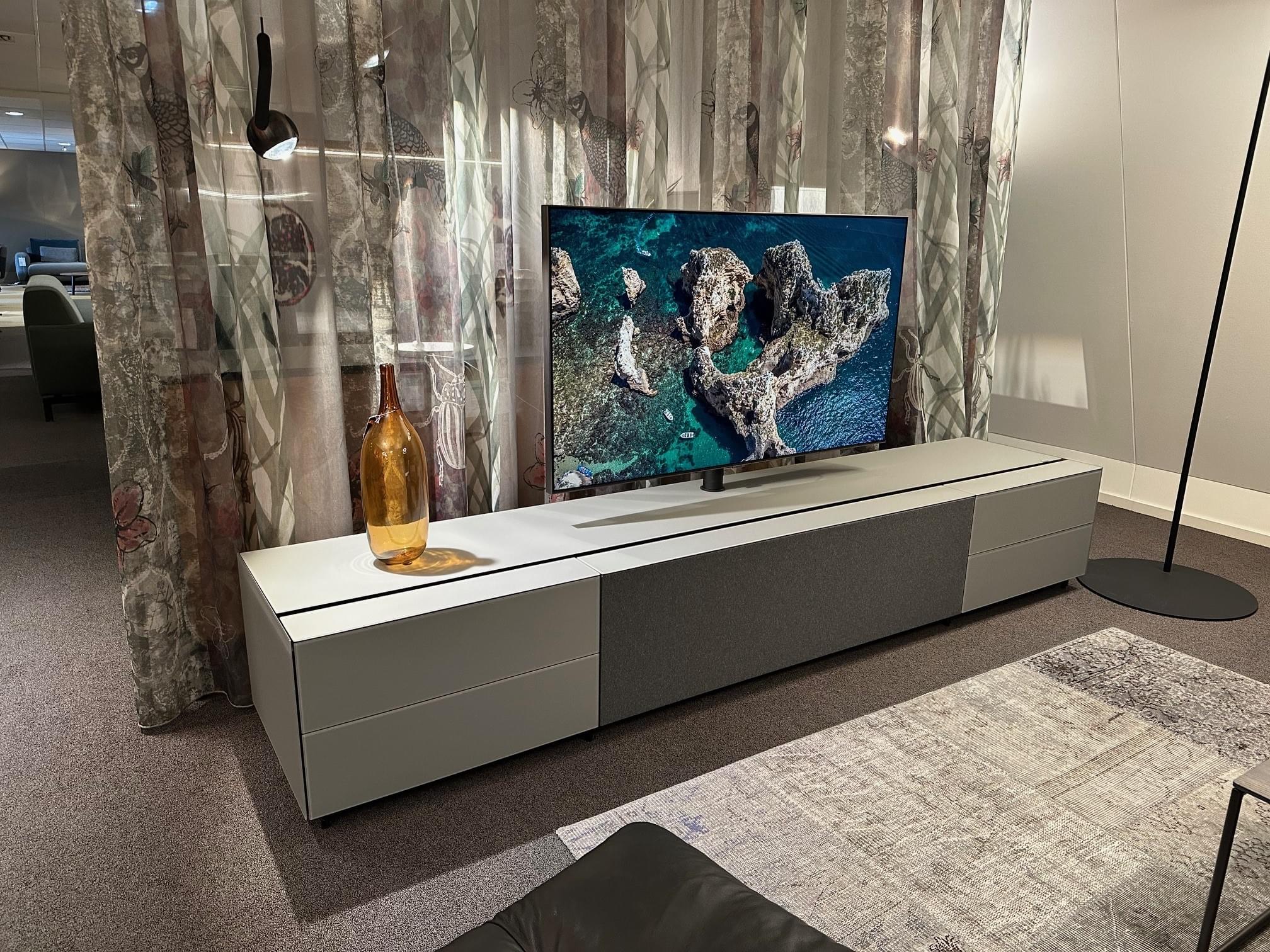 soundbar tv-meubel 2.63m, kleur Cement roomdivider