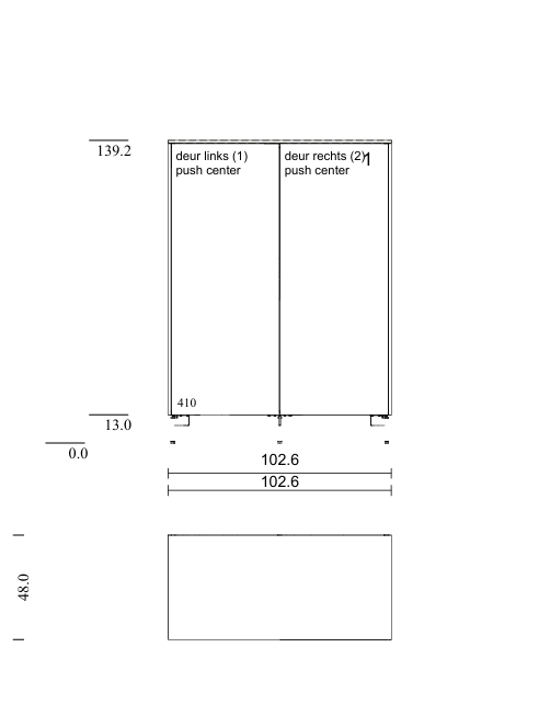 hoge kast, model 1 kleur Grey